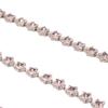 3.28ft Star Rhinestone Trim Chain 0.4in Width DIY Cuttable Colorfast Sew On Iron Rhinestone Claw Chain for Decoration Sewing Pink