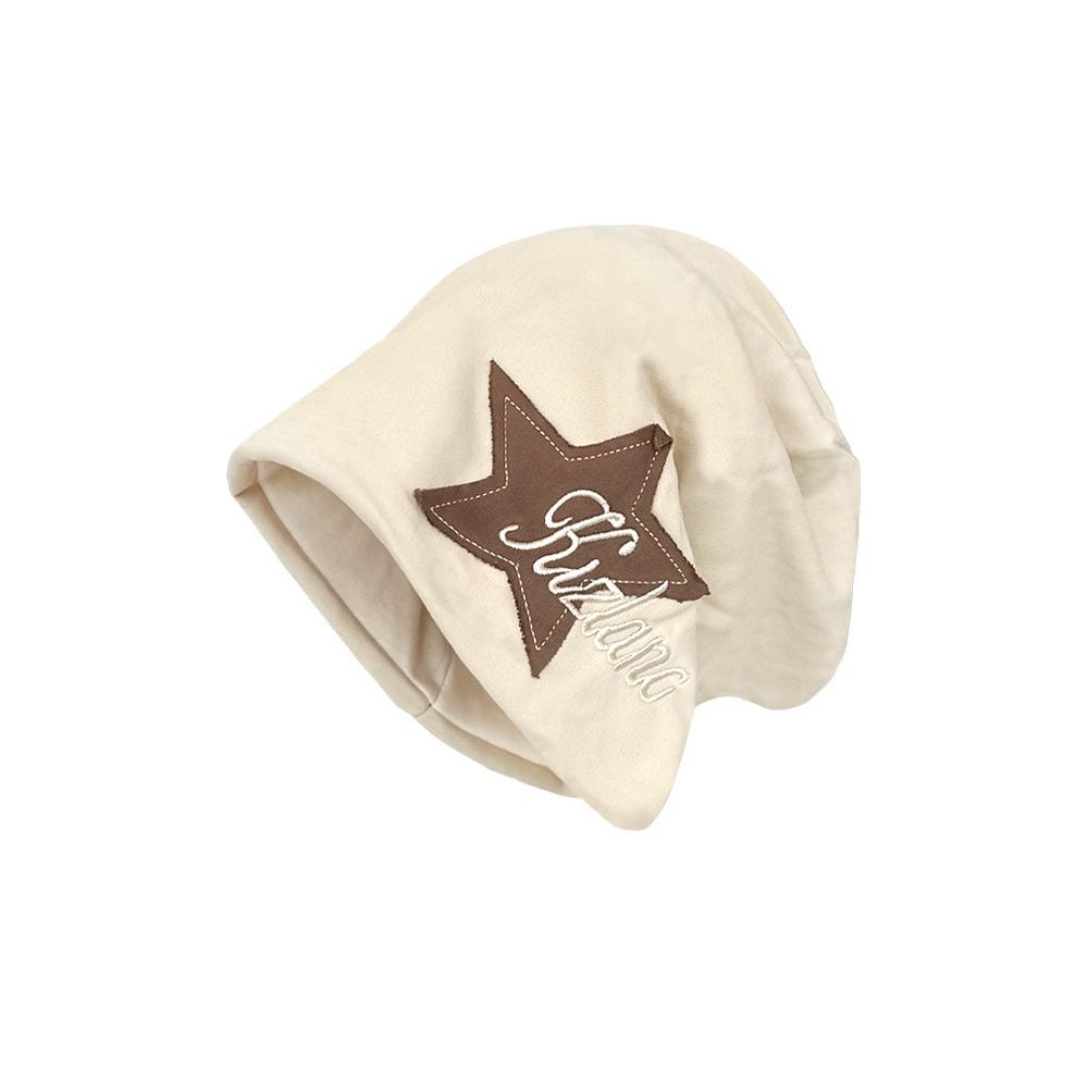 American street star embroidered bag head hat female autumn and winter hip hop Internet celebrity heap hat sweet cool babes retro cold hat