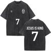 Christian Religious Jesus Forgive Them Father Bible Verse Vintage Acid Washed Tshirt Men Fashion Oversized T Shirts Streetwear
