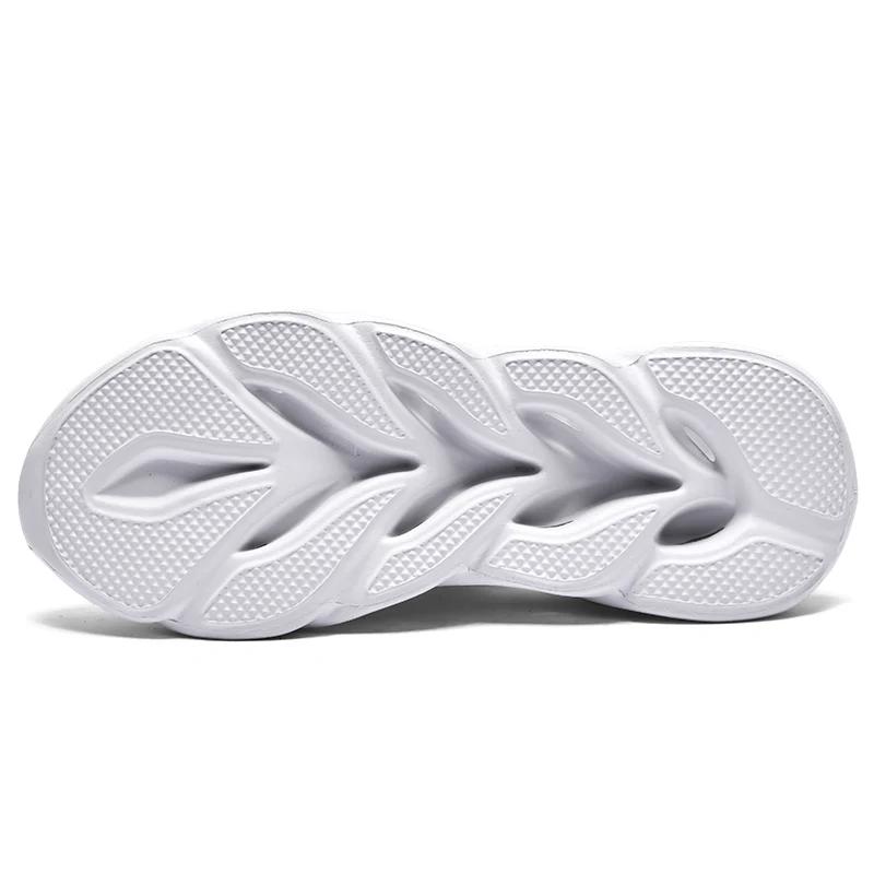 Hot New Men Chunky Sneakers Mesh Breathable Summer Fashion Platform Lightweight Mens Casual Shoes White Big Size 39-46