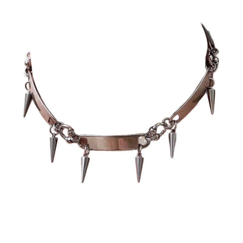 Punk Rivet Choker: Y2K High-End Unisex Hip Hop Necklace