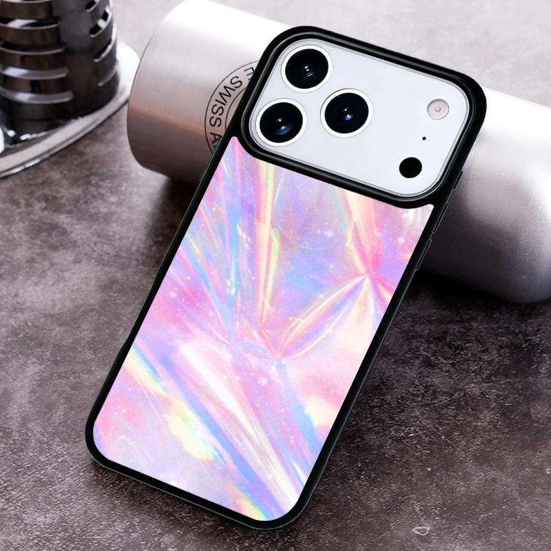 Holographic Trippy Rainbow Phone Case for iPhone 17 16 15 Pro Max Air 14 13 12 11 Plus Shockproof Cover