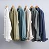 Men's Ramie Long-Sleeve Shirt - Spring/Autumn Casual Loose Fit, Youth Classic Style (Model 9798)