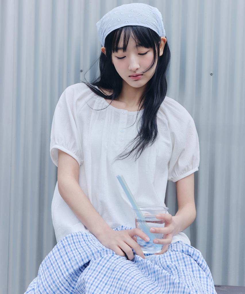 Selliteiljeu Puff Sleeve Blouse_White