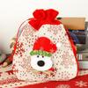 Christmas Gift Bag New Linen Cartoon Christmas Candy Bag Handbag Santa Claus Gift Bag