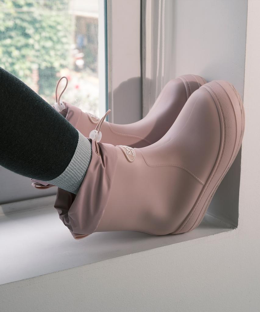 Reclow Rc Re-Rain Shirring Rain Boots Pink