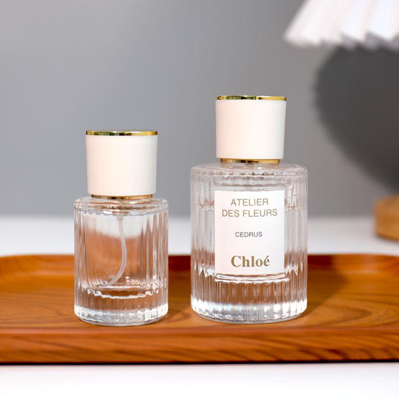 High-End Perfume Decanter Spray - Glass Bottle, 30ml to 100ml Capacity, Ideal for Cosmetics 30ml Transparent Glass