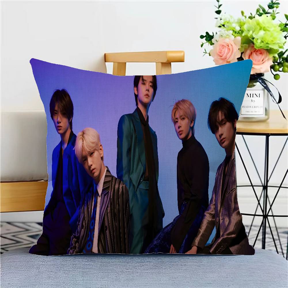 

Kpop Tomorrow X Together-TXT Pillow Cushion Cover Pillowcase Living Room Sofa Home Decor Customized 12x12Inch