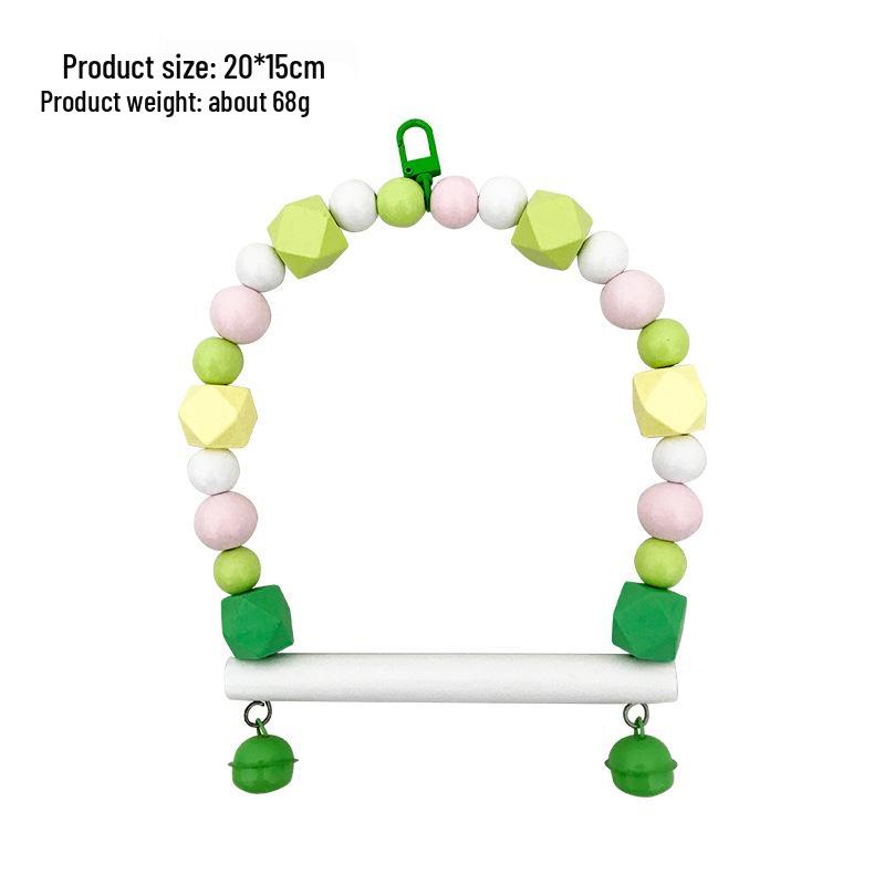 Macaron Rainbow Bird Climbing Pole & Stand Toy for Parrots and Budgies