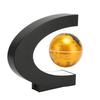 Magnetic Levitation Globe Golden Built in LED Frosted Texture C Shaped 3in 12V 1A Magnetic Levitation Globe Ornament