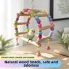 Hanging Parrot Swing Toys Wood Parrot Climbing Toy Training Stand Bird Cage Swing  Cage Accessories