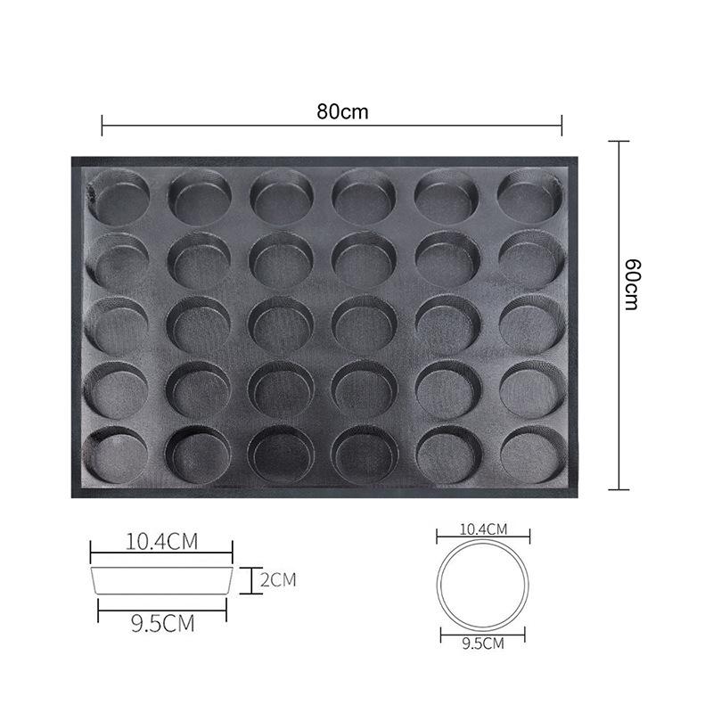 Non Stick Perforated Silicone Bread Baking form Large Hamburger Hot Dog Sandwich Bun Molds 60X80CM Circle Baking Tray