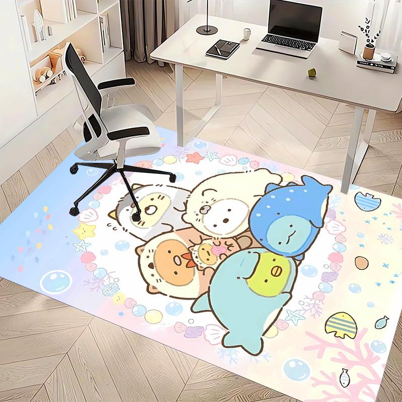 Sumikko Gurashi1 Printed Absorbent Washable Carpet, Non-Slip Bathroom Mats, Kitchen Rugs, Yoga Mat,Living Room Entrance, Camping Picnic Rugs