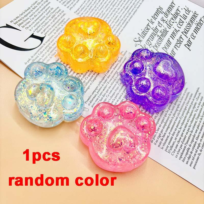 Simulated Cat Paw Squishy Toy Ultra-Soft Stress Relief Squeeze Toys with Quick Recovery Cute colorful Cat Paw Design Mix Colors