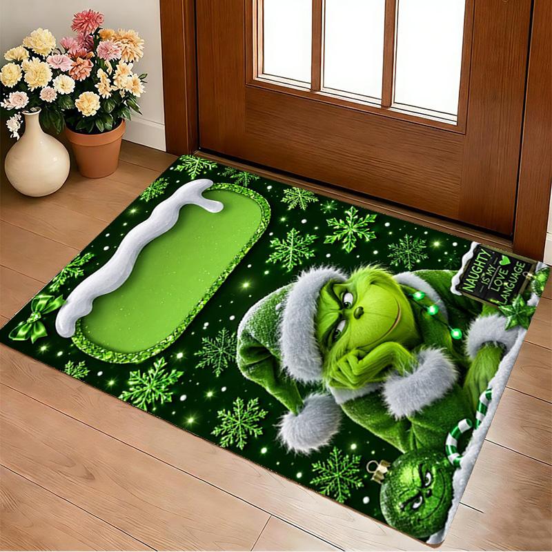 Grinch Christmas Living Room Non-Slip Area Rug Soft Carpet for Bedroom Game Playroom Sofa Office Home Decor Doormat Christmas Gift C9211497