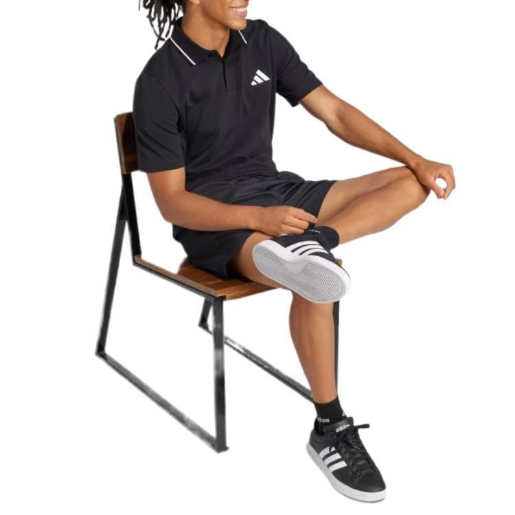 Adidas ESSENTIALS Polo Shirt Men's Black/White JE9023