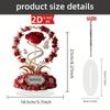 Decora 2D Acrylic Ornament Acrylic Material Red Rose Desk Decor Elegant Mother Gift Gift