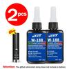 LOOLIFL 50g New W-188 High-Strength UV-Curing Resin Adhesive, Suitable for DIY Projects, Bonding and Welding Glass, Metal, Ceramics, and ABS