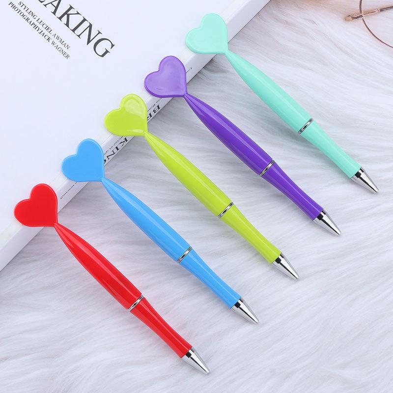 12Pcs Valentine'S Day Heart Shape Pens Black Gel Ink Rollerball Pens For Office School Supplies Gift Kids Ballpoint Pens