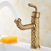 Basin Faucets Antique Brass Faucets Basin Carving Taps Rotation Single Handle Taps Mixers Bathroom Vessel Sink Faucet
