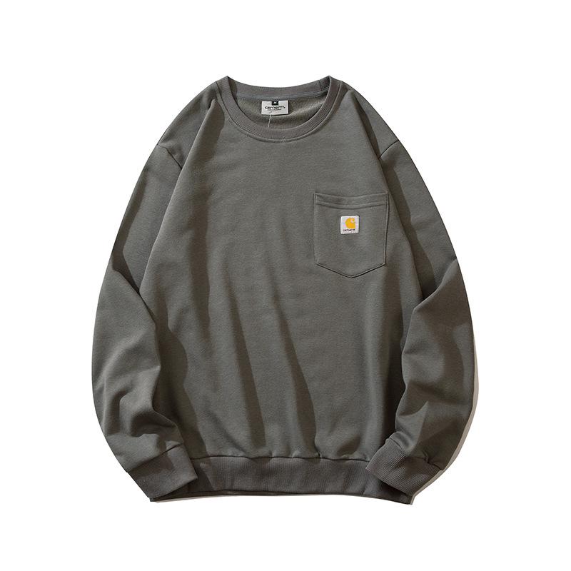 Unisex Fleece-Lined Classic Carhartt Crewneck Hoodie for Autumn/Winter