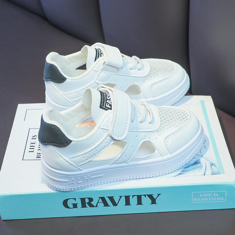 

Children s mesh shoes 2025 summer new girls thin shoes breathable single mesh shoes low-top boys white shoes 27 (inner length 17cm)