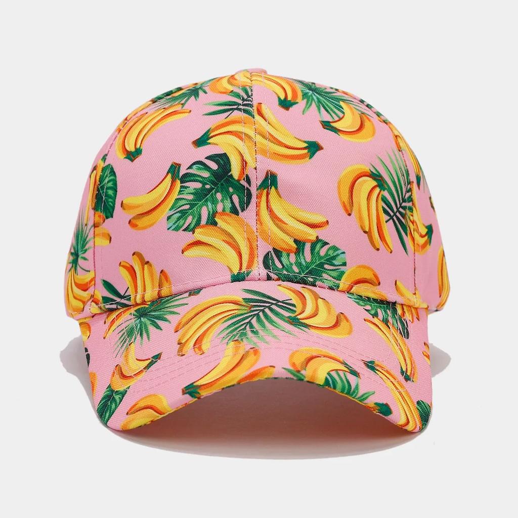 Baseballpetten met Fruitprint Zomerse Buitenzonbescherming Zonnehoeden Dames Heren Reizen Strand Anti-Zon Snapback Damesmode Pet met Vizier