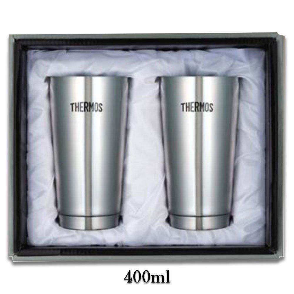 Thermos Vacuum Insulated Tumbler Set of 2, Silver, 400ml, JMO-GP2