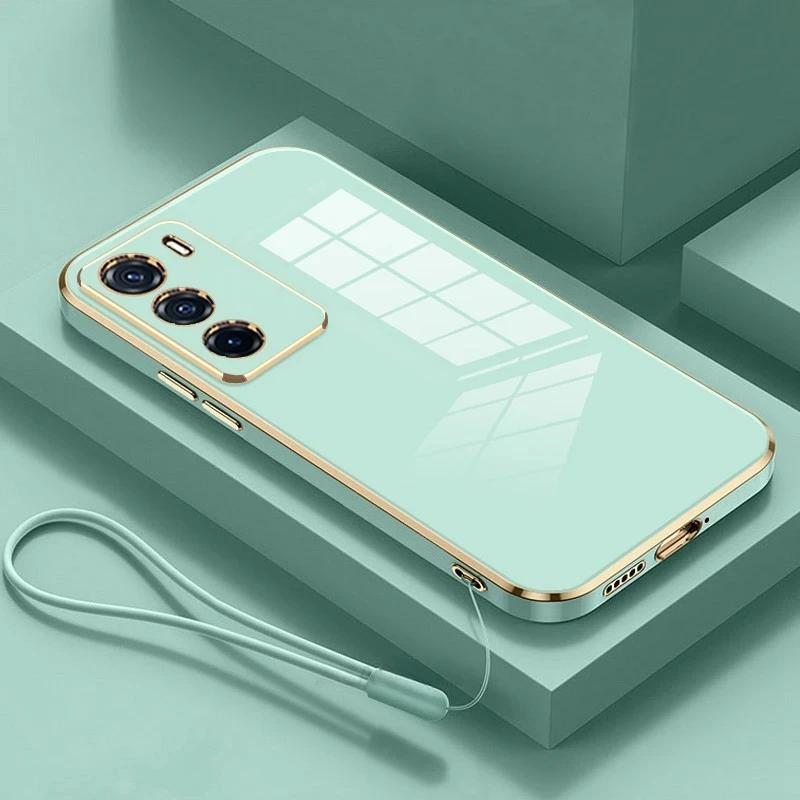 Luxury Plating Case for OPPO Reno 13 F 12 11 7 10 Pro A3 A98 A94 A78 A74 A58 A57 A54 A38 A16 Silicone Soft Shell with Lanyard Hand Rope