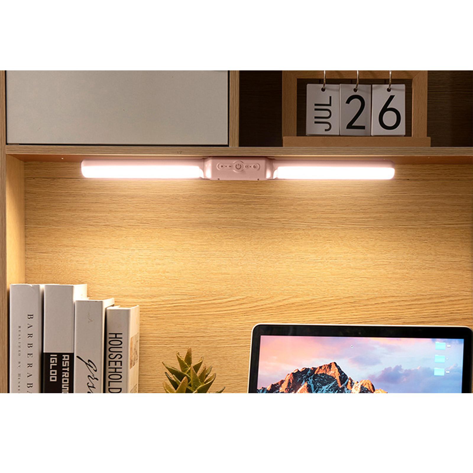 

Двухламповая перезаряжаемая настольная лампа для студенческого общежития, кабинета, чтения, детской спальни, прикроватная магнитная лампа для книг 2000mAh розовый