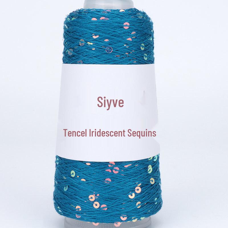 Si Yue Tencel Iridescent Paljettgarn: Handstickat Mode Bländar