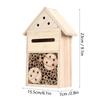 Garden Outdoor Wooden Insect Bee House Wood Bug Room Shelter Nesting Box Decoration(B Type )