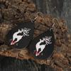 Festive Reindeer Letter Leather Earrings - Women's Unique Christmas Jewelry