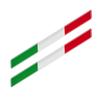 Adesivo Bandeira Italiana Formato Cúpula 3D Tamanho Pequeno Uso Geral