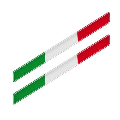 Italian Flag Sticker 3D Dome Shape Small Size General Purpose
