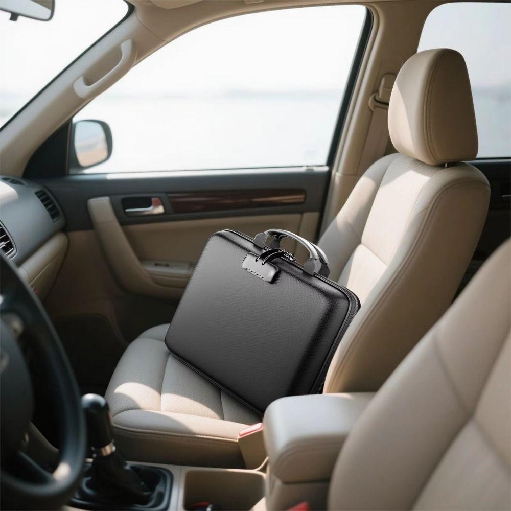 Large Capacity Handheld File Bag 13 Accordion Pocket Portable Safe Storage Case  Papers