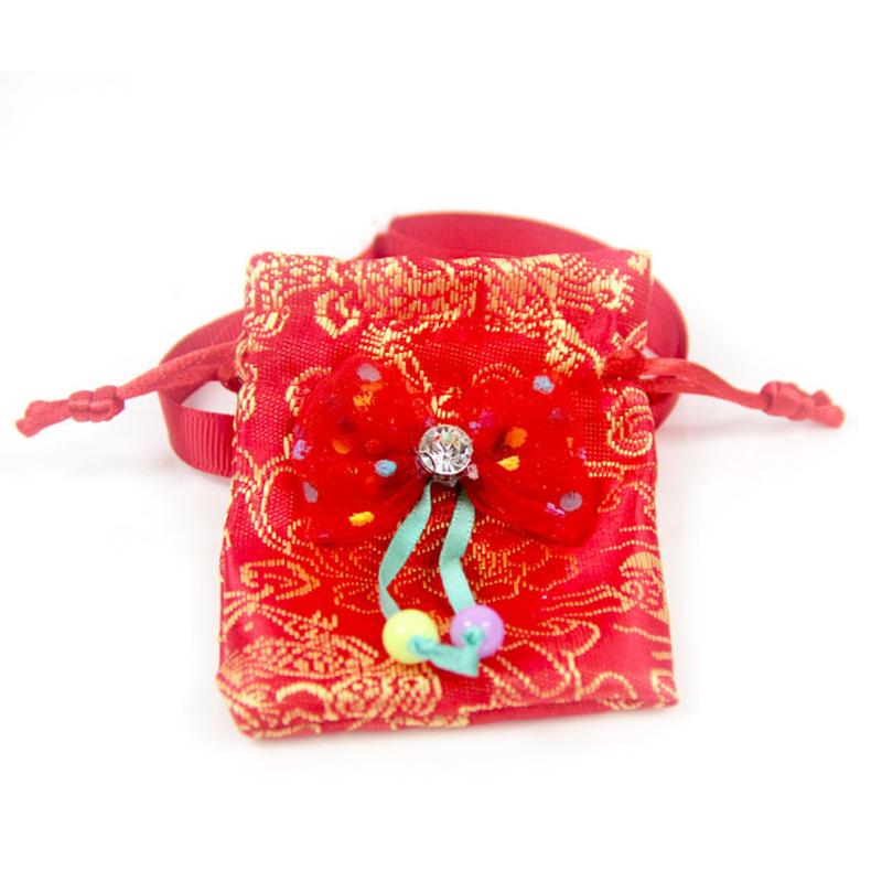 Haustier Katze Hund Roter Umschlag Spucktuch Haustier Segnungstasche Lätzchen Set Neujahrskleidung Zubehör Haustier