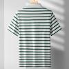 Men's Plus Size Striped Color Block Cotton Blend Polo Shirt
