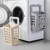 Folded Hanging Laundry Basket Draining Holes Dirty Laundry Organizer  Bedroom Closet