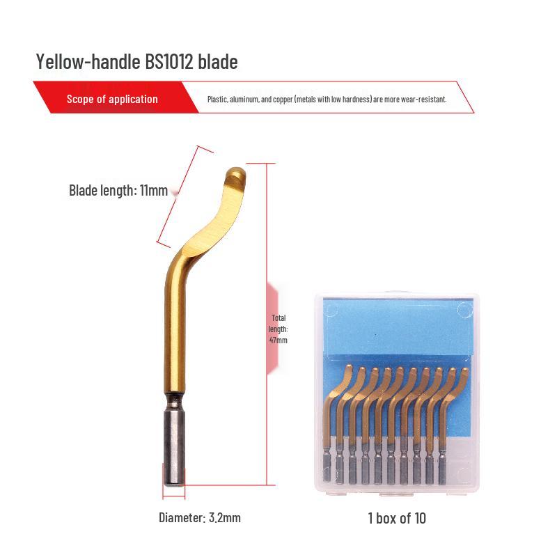 Plastic Handle Deburring Scraper Tool with Stainless Steel BS1010 Chamfering Blade 1018