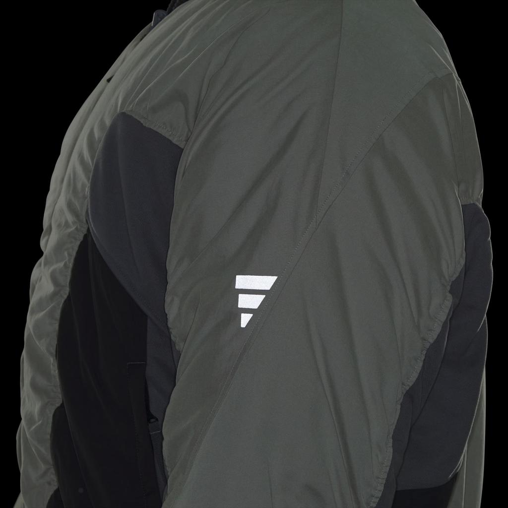 Adidas P Jkt5 Fashion Comfortable Versatile Warm Casual Cotton Jacket Men Jacket Light-Sesame Earth-Gray JM6168