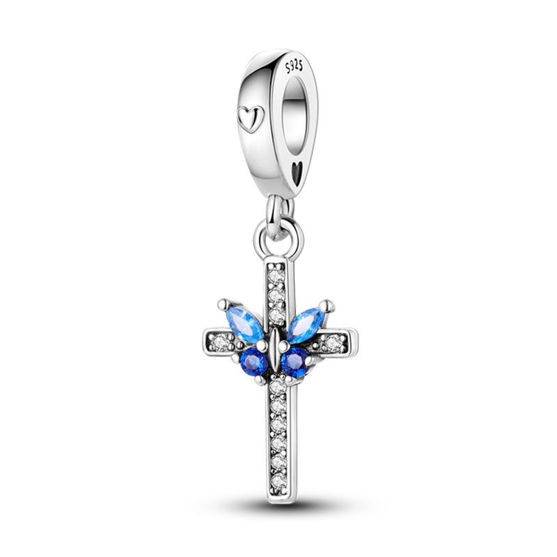 Holy Blessing copper Cross Wings Bible White Dove Classical 3mm Charm Bead Charms Bead Charms Compatible With Pandora Authentic Bracelets Do It Yourse