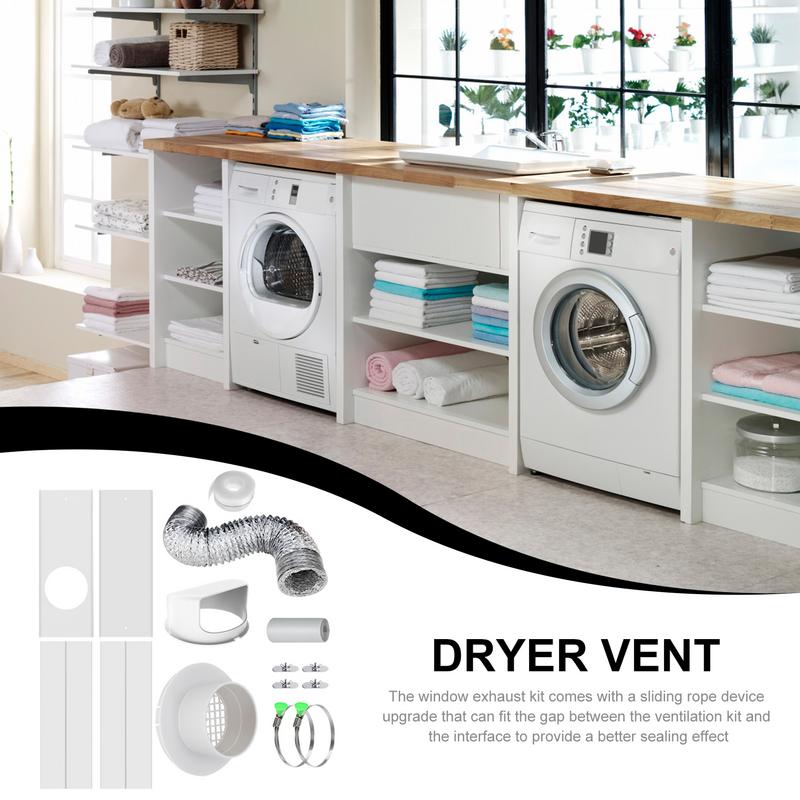 Dryer Vent Kit For Electric Dryer Exhaust Pipes Hose Dryer Vent Parts Clothes Dryer Connector For Sliding Window Dryer
