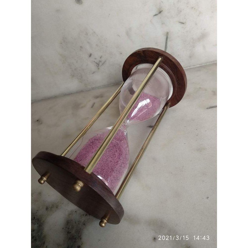 Deal Of Antique Decorative Gift Items For Lover, Friends And Relatives. Pink Sand Timer|Hour Glass|Sandglass|Sand Clock|Height 6 Inches|5 Minutes