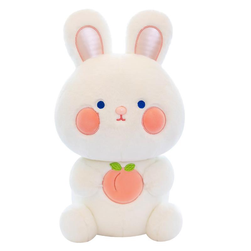 Peach Rabbit Cartoon Plush Toy Stuffed Doll Animal Decoration Cute Gift Kids