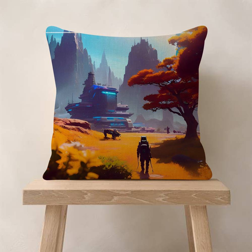 No Man S Sky Space Game Pillow Cover For Bedroom Room And Living Room Sofa Decorative Cushion Cover