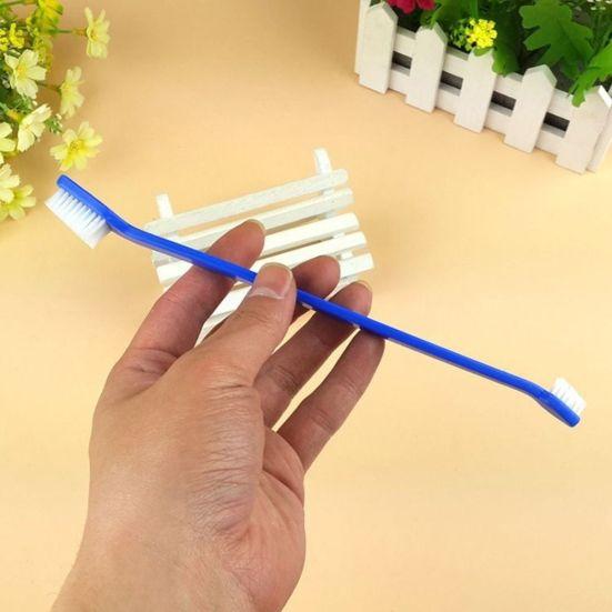 Double-end Toothbrush Pet Dog Puppy Dental Oral Teeth Cleaning Care Soft Brush