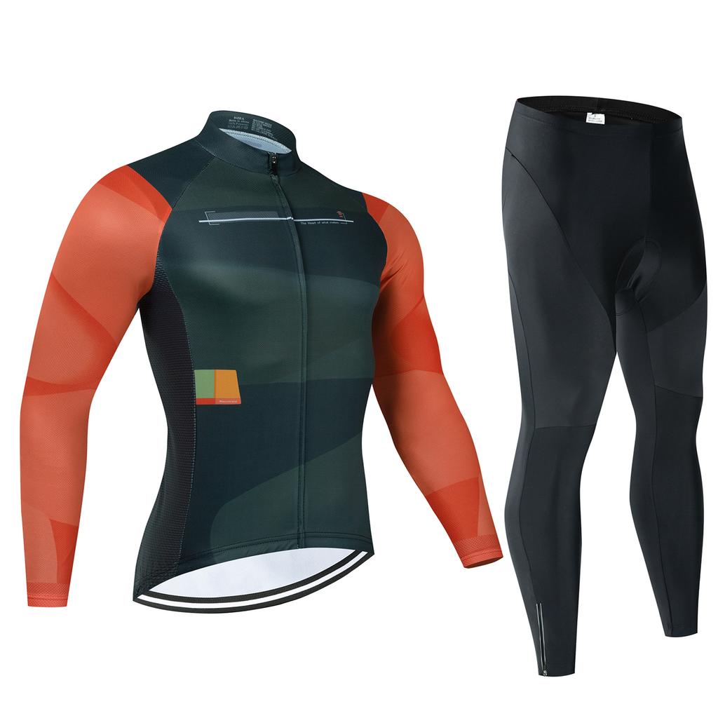Team Cycling Jersey Set Man Autumn MTB Race Cycling Clothing Long Sleeve Ropa Ciclismo Outdoor Riding Bike Uniform