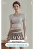Premium Women's Color Block Sportswear Set - Short Sleeve Top & High-Waist Shorts, Yoga & Pilates Two-Piece Outfit