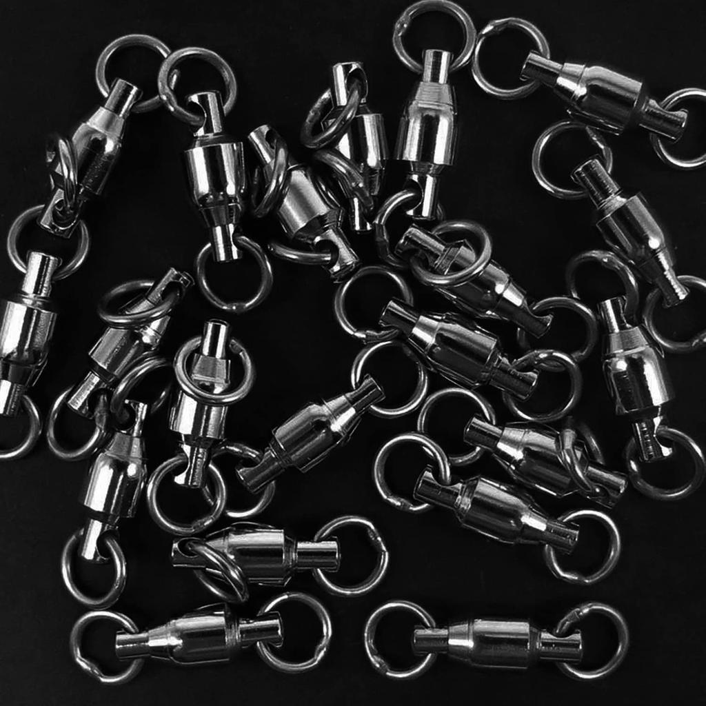 Atibin Jigging Stainless Steel High Strength Bearing Snap Lure for Bluefish Stream 50kg Swivels, 25-Piece Set, Swivels, Swivels, Fishing, Fishing,